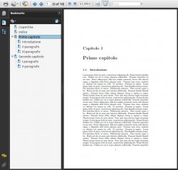 A PDF with bookmark
