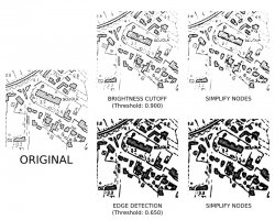 From the original raster image to the two types of vector graphics